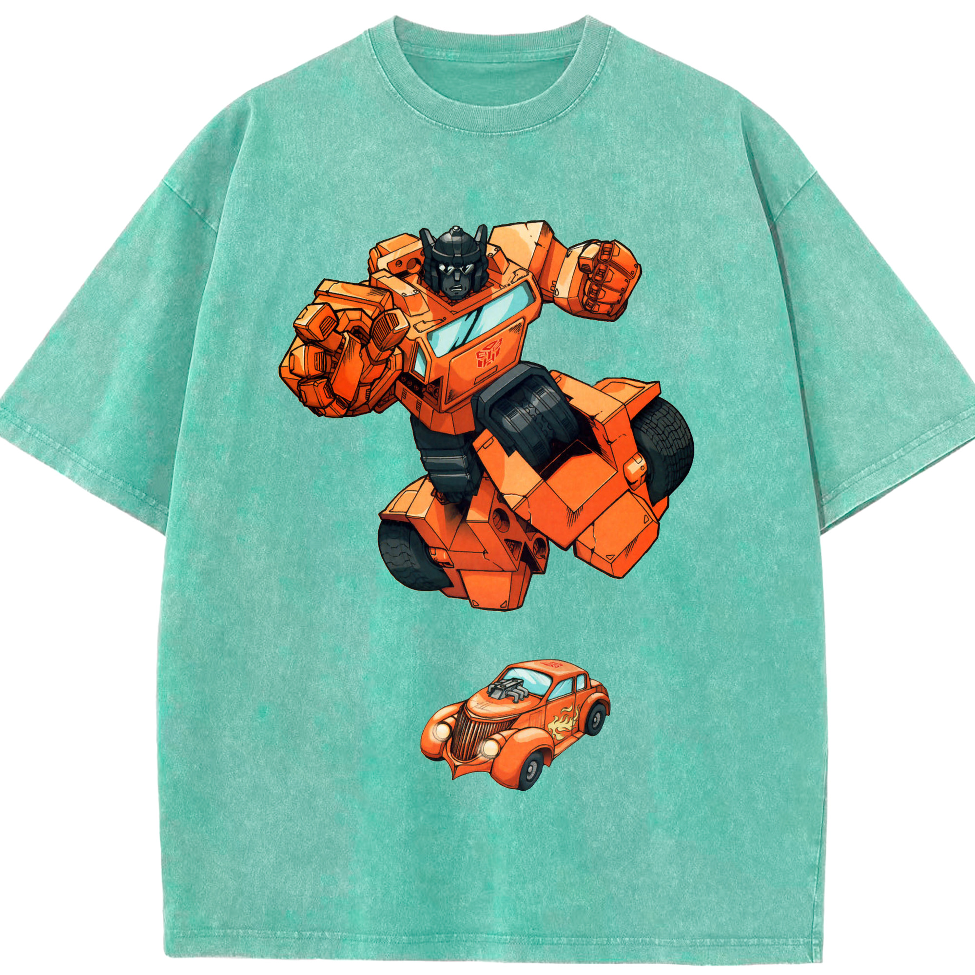 （画像用）  綿100% ヴィンテージ風 半袖Tシャツ（フロントプリント）